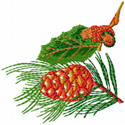 Pine Cone Embroidery Design 2